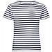 T-shirt Da Uomo Miles-girocollo A Righe -colore E Taglia Bianco / blue - Foto miniatura 3