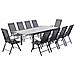 Tavolo Da Giardino E 10 Sedie In Alluminio Grigio Ravenne - Foto miniatura 1