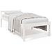 Letto per Anziani Bianco 75x190 cm Small Single Legno di Pino - Foto miniatura 1