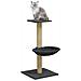 Albero Per Gatti Con Palo Tiragraffi Sisal Grigio Scuro 74 Cm - Foto miniatura 2