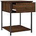 Comodino Marrone Fumo 44x45x58 Cm In Legno Multistrato - Foto miniatura 6