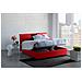 Letto Matrimoniale Bonella, Letto Contenitore Con Rivestimento In Tessuto, 100% Made In Italy, Apertura Frontale, Adatto Per Materasso Cm 160x200, Rosso - Foto miniatura 1