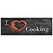 Tappeto Da Cucina Lavabile Nero Cucinare 60x180 Cm Velluto - Foto miniatura 2