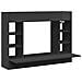 Scrivania A Parete Nera 105x48x75 Cm In Legno Multistrato - Foto miniatura 2