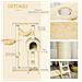 Tiragraffi Per Gatti Multilivello Con Amaca E Casetta, Corde In Sisal Naturale, 55×30×100cm - Foto miniatura 5