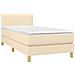 Letto A Molle Con Materasso E Led Crema 80x200 Cm In Tessuto - Foto miniatura 2