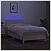 Letto A Molle Con Materasso E Led Crema 80x200 Cm In Tessuto - Foto miniatura 3
