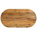 Piano Tavolo 120x50x3,8 Cm Ovale In Legno Massello Di Mango - Foto miniatura 1