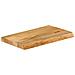 Piano Tavolo Bordi Vivi 60x20x2,5 Cm In Legno Massello Di Mango - Foto miniatura 2