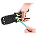 Crimpatrice universale con spellafili per spine modulari 10P (RJ50), 8P (RJ45), 6P (RJ12/11), 6P DEC o 4P - Foto miniatura 3