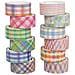 Set Di 12 Rotoli Di Nastro Adesivo Washi A Quadri E Righe Multicolor1 - Foto miniatura 1