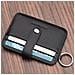 Portafoglio Sottile Per Carte Di Credito, Custodia Per Carte Minimalista In Pelle Pu Black - Foto miniatura 3