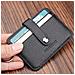 Portafoglio Sottile Per Carte Di Credito, Custodia Per Carte Minimalista In Pelle Pu Black - Foto miniatura 4