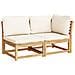 Set Salotto Da Giardino 5 Pz Con Cuscini Legno Massello Acacia - Foto miniatura 3