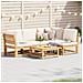 Set Salotto Da Giardino 5 Pz Con Cuscini Legno Massello Acacia - Foto miniatura 1