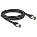 Cavo di rete RJ45 Cat. 6A U /FTP ultra-flessibile con rivestimento interno in metallo 2 m nero - Foto miniatura 2