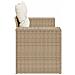 Divano Da Giardino Con Cuscini A 2 Posti Beige In Polyrattan - Foto miniatura 4