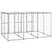 Gabbia Per Cani Da Esterno In Acciaio Zincato Con Tetto 7,26 M² - Foto miniatura 4