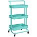 Carrello Da Cucina 3 Ripiani Turchese 42x35x85 Cm Ferro E Abs - Foto miniatura 1