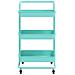 Carrello Da Cucina 3 Ripiani Turchese 42x35x85 Cm Ferro E Abs - Foto miniatura 2