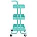 Carrello Da Cucina 3 Ripiani Turchese 42x35x85 Cm Ferro E Abs - Foto miniatura 3