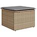 Set Divani da Giardino 11 pz con Cuscini Beige in Polyrattan - Foto miniatura 6