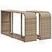 Set Divani da Giardino 11 pz con Cuscini Beige in Polyrattan - Foto miniatura 8