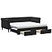Divano Letto Estraibile con Cassetti Nero 90x190 cm in Velluto - Foto miniatura 1
