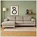 Galway Divano Angolare 4-5 Posti Chaise Longue Sinistra Velluto A Coste Beige - Foto miniatura 3