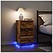 Comodino con Luci LED Legno Antico 38x34x65 cm - Foto miniatura 2