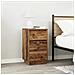 Comodino con Luci LED Legno Antico 38x34x65 cm - Foto miniatura 4