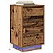 Comodino con Luci LED Legno Antico 38x34x65 cm - Foto miniatura 5