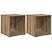 Mobile TV 2 pcs Marrone 37 x 35 x 37 cm Legno multistrato - Foto miniatura 1