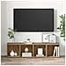 Mobile TV 2 pcs Marrone 37 x 35 x 37 cm Legno multistrato - Foto miniatura 4