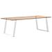 Gambe per tavolo da pranzo a forma di U 2 pz bianche 90x(72-73) cm in acciaio - Foto miniatura 8