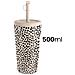 Bottiglia Termica Da Viaggio 500 Ml Design Almond Latte Motivo Leopardato, Leopardato - Foto miniatura 4