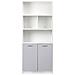 Libreria A 2 Ante Zehna Grigio /bianco - Foto miniatura 3