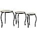 Set Di 3 Supporti In Mosaico Beige E Ferro Battuto: 33x33x37h, 28x28x3 - Foto miniatura 2