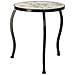 Set Di 3 Supporti In Mosaico Beige E Ferro Battuto: 33x33x37h, 28x28x3 - Foto miniatura 4