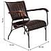 Poltrona In Metallo E Pelle Marrone 65x72x74 H - Foto miniatura 4