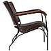Poltrona In Metallo E Pelle Marrone 65x72x74 H - Foto miniatura 6