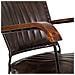 Poltrona In Metallo E Pelle Marrone 65x72x74 H - Foto miniatura 8