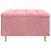 Pouf contenitore con cuscino Rosa 80 x 80 x 45 cm Velluto - Foto miniatura 6