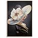 Stampa Su Tela Donna Con Fiore-multicolore-legno-62x4x92 Cm - Foto miniatura 1