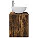 Mobiletto con Lavabo a Parete Rovere Fumo 49,5 x 35 x 63 cm - Foto miniatura 3