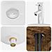 Mobiletto con Lavabo a Parete Rovere Fumo 49,5 x 35 x 63 cm - Foto miniatura 6