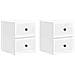 Mobiletto da notte a muro 2 pcs Bianco Lucido 33 x 34,5 x 40 cm - Foto miniatura 1