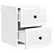 Mobiletto da notte a muro 2 pcs Bianco Lucido 33 x 34,5 x 40 cm - Foto miniatura 4