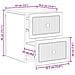 Mobiletto da notte a muro 2 pcs Bianco Lucido 33 x 34,5 x 40 cm - Foto miniatura 9