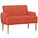 Loveseat con bottoni imbottiti Rosso Arancio 116 x 67 x 81 cm - Foto miniatura 1